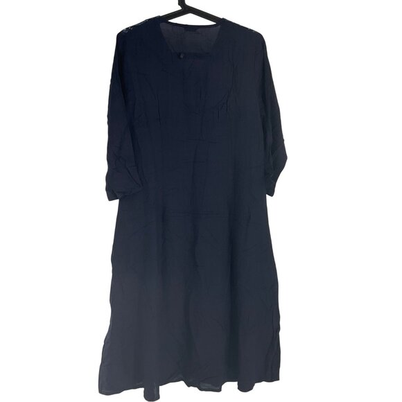 W Womens Navy Kurta Dress Size 10 100% Viscose Indian Ethnic Wear - Picture 2 of 9